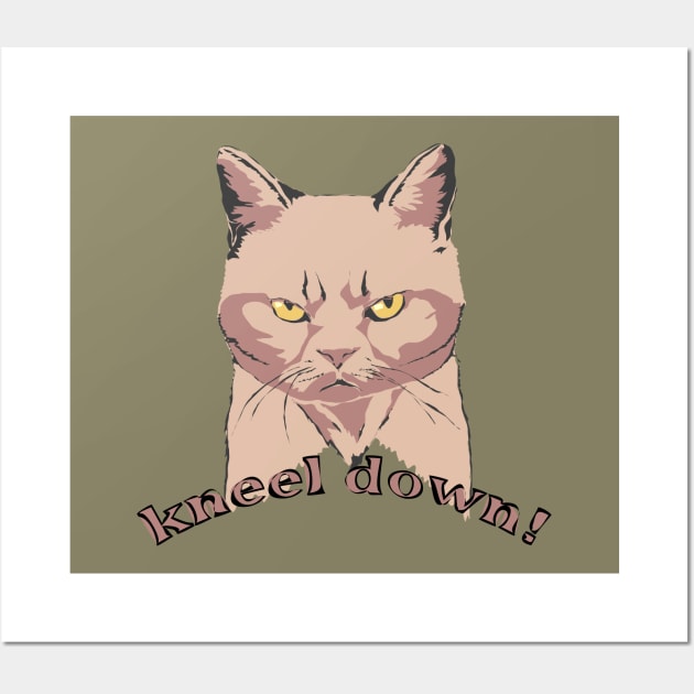 The cat looks stern gaze Wall Art by Prizgena